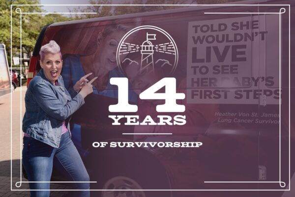 14-year mesothelioma survivor Heather Von St. James